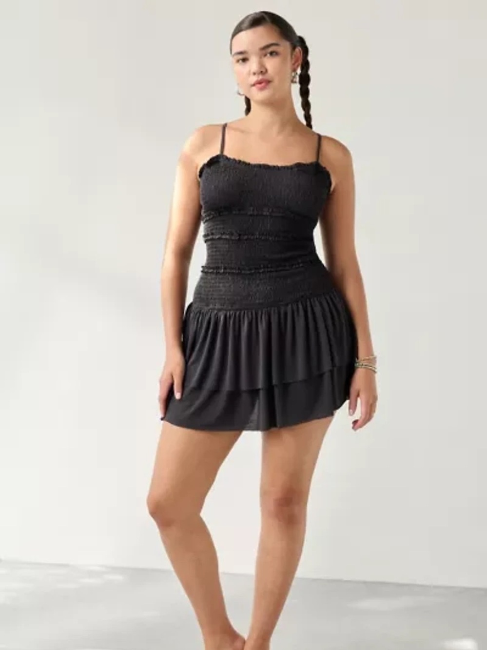 HEIDE SMOCKED DROP WAIST DRESS